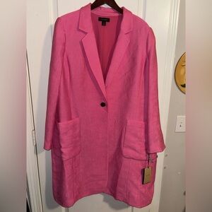 Pink Halogen plus size jacket coat